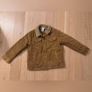 Tommy Bahama Tan Corduroy Jacket with Sherpa Collar